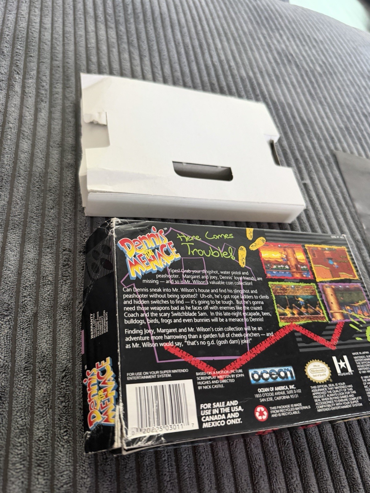 Dennis The Menace (Super Nintendo Entertainment System, 1993) Complete TESTED !!