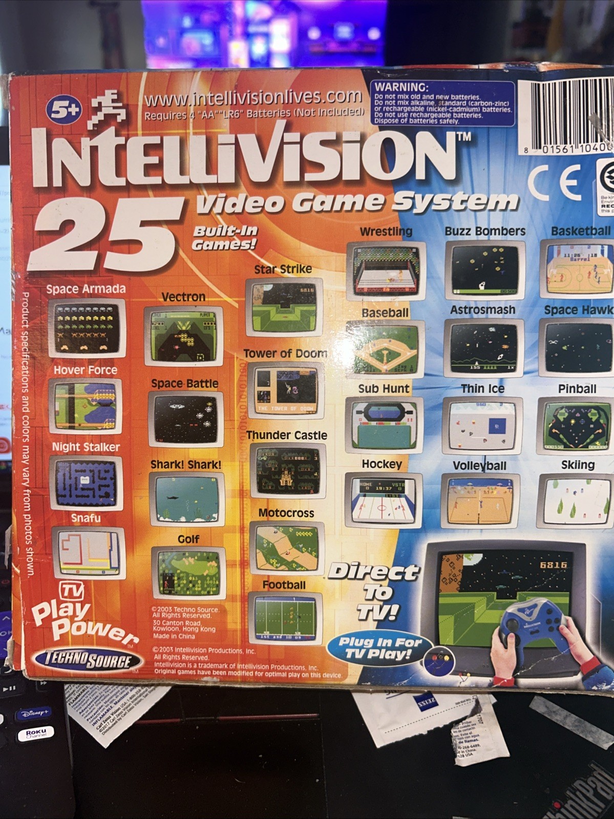 Intellivision Video Game System Plug and Play, 25 Built-In Games New In Box