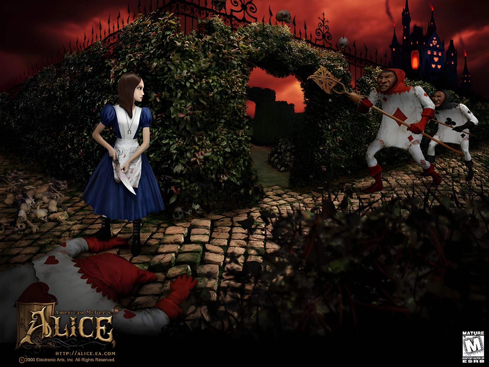 American McGee’s Alice Small Promo PC Game Ad Wall Art Print Poster – Glossy (A)