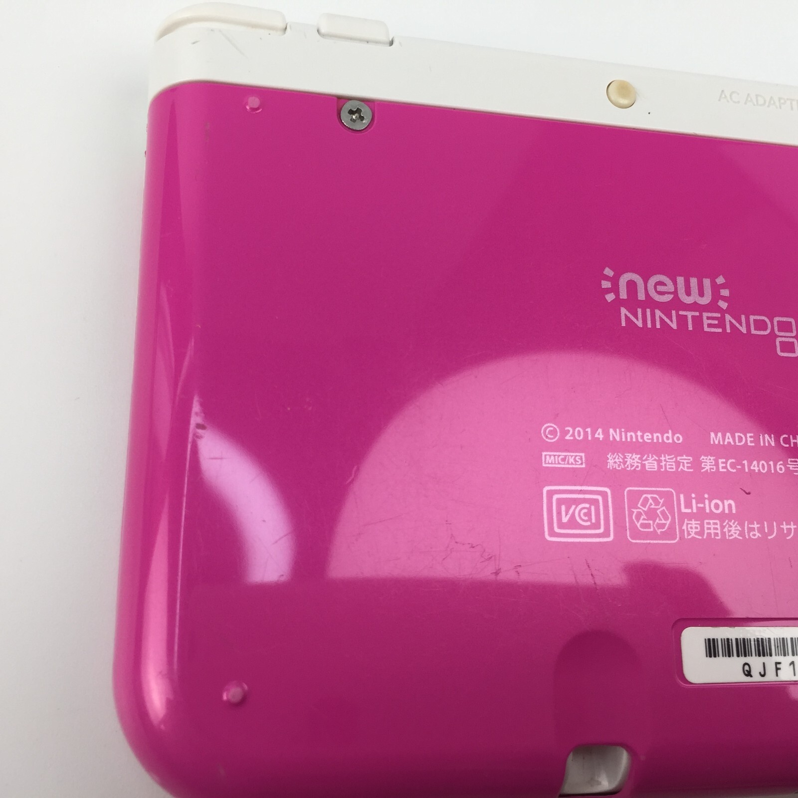 【Very Good】Nintendo New 3DS LL Pink x White Console ONLY Japanese Edition #dj06