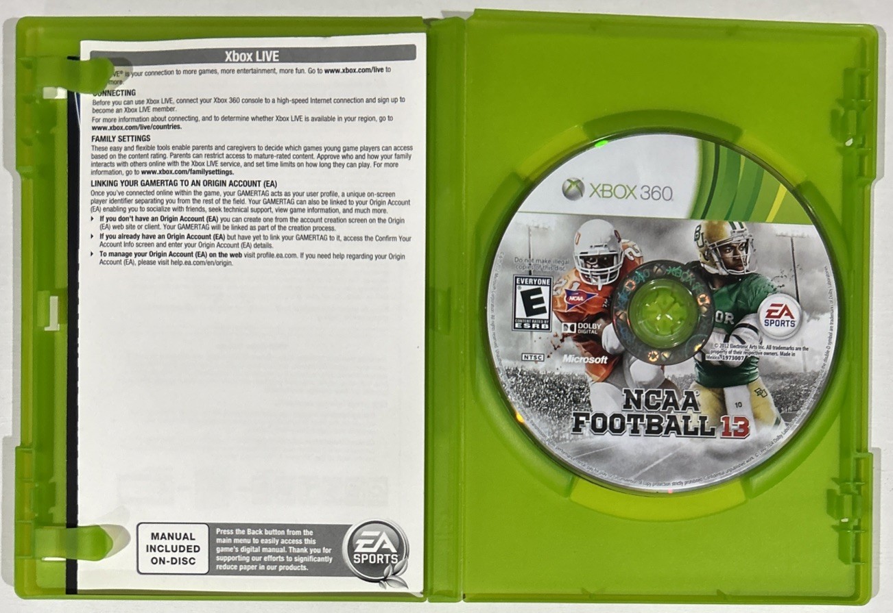 NCAA Football 13 | RGIII & Barry Sanders | Xbox 360 | CIB | Tested & Works