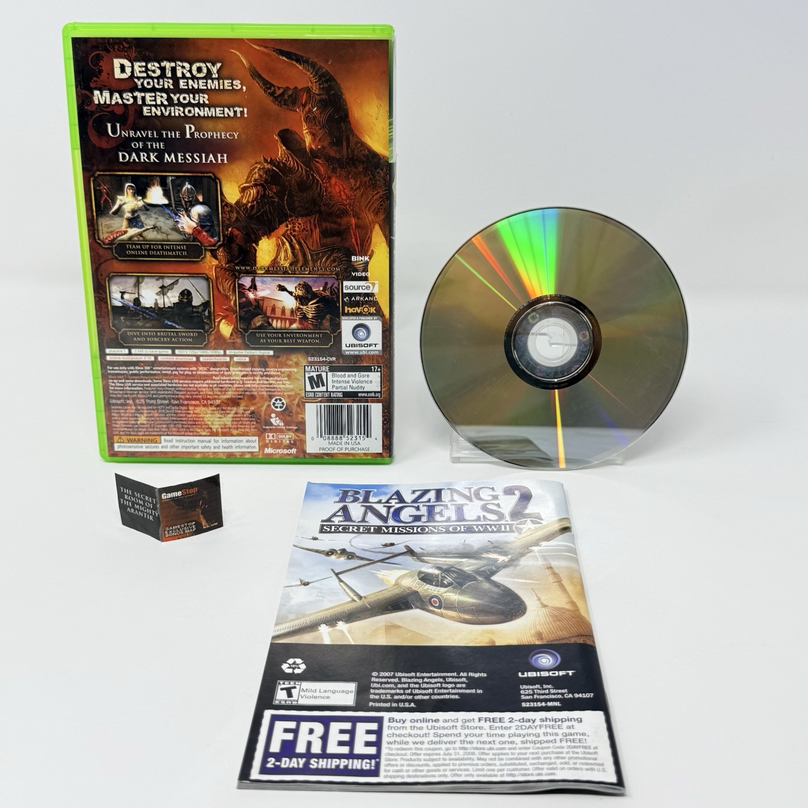 Dark Messiah Might and Magic Elements Microsoft Xbox 360 Complete CIB Tested