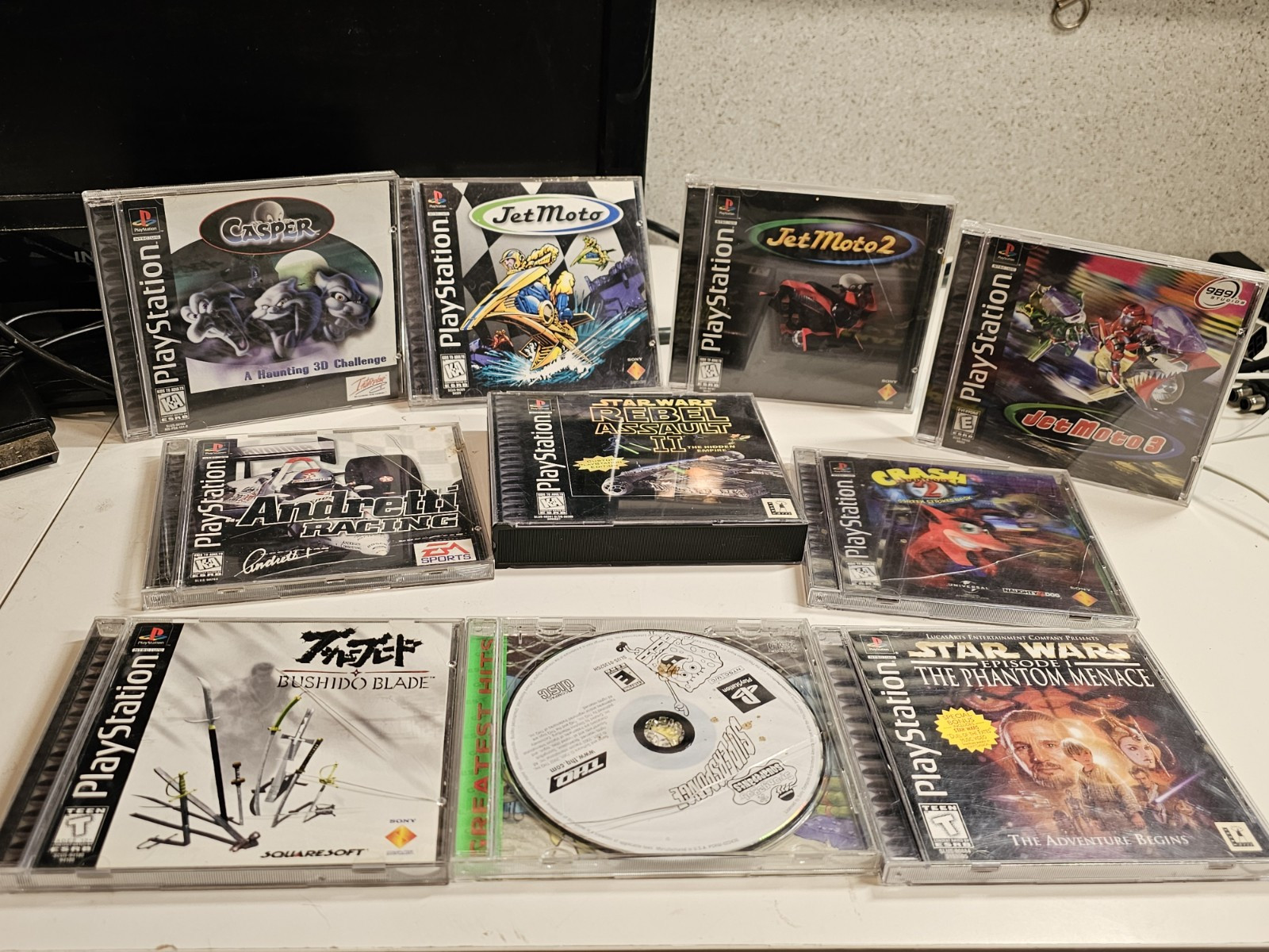 PS1 GAME LOT black Label Bushido Blade, Jet Moto 1 2 3 Sony PlayStation 1 PSX