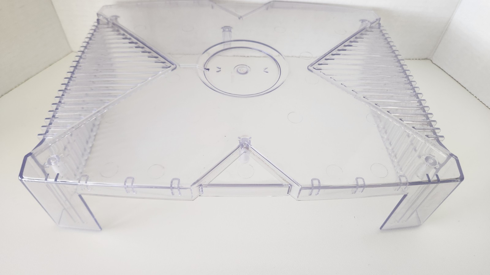 Original Xbox Clear Plastic Ghost Case Lid Upper Shell Read