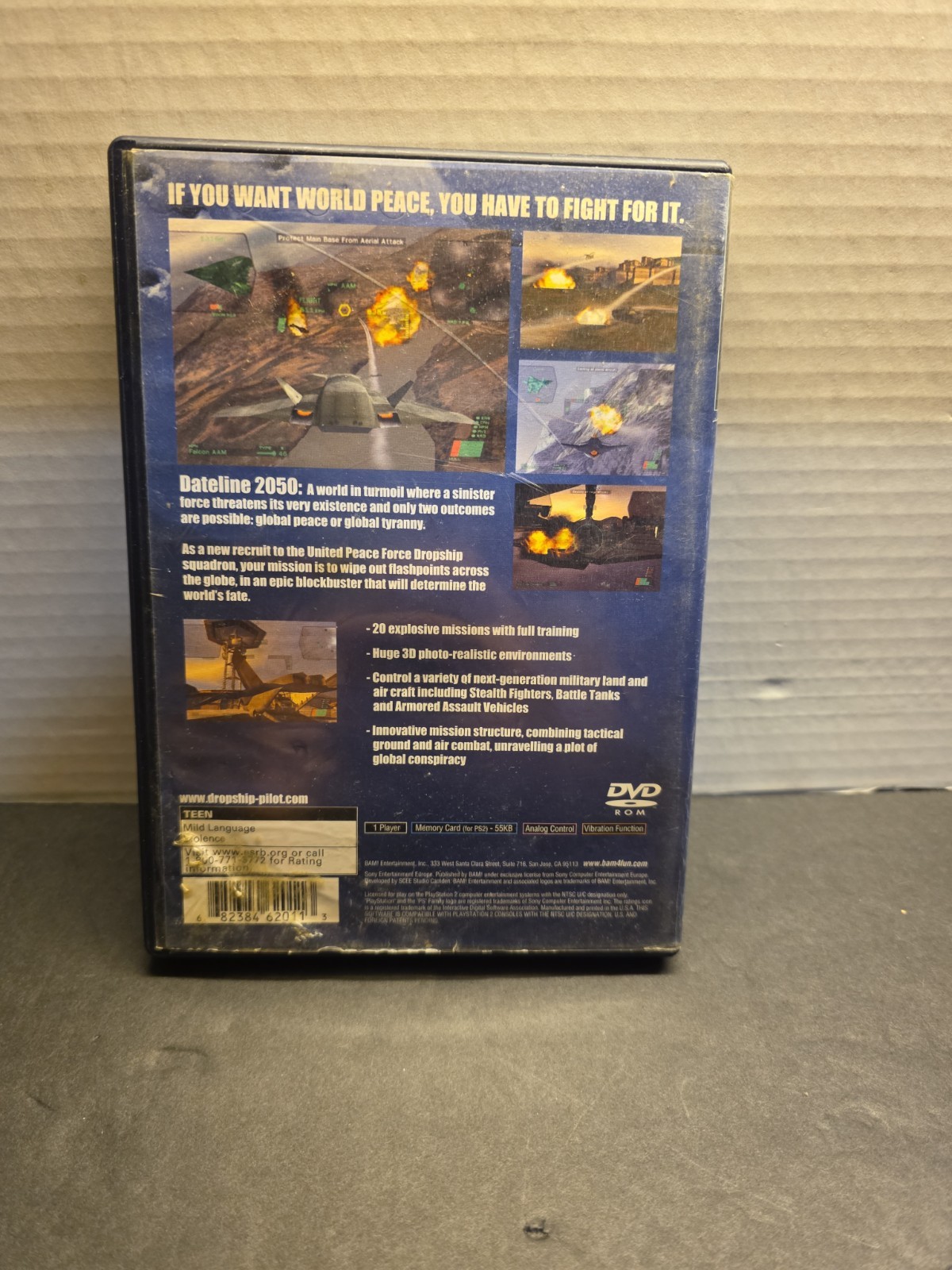 Dropship United Peace Force Sony PlayStation 2 PS2 2002 NO MANUAL