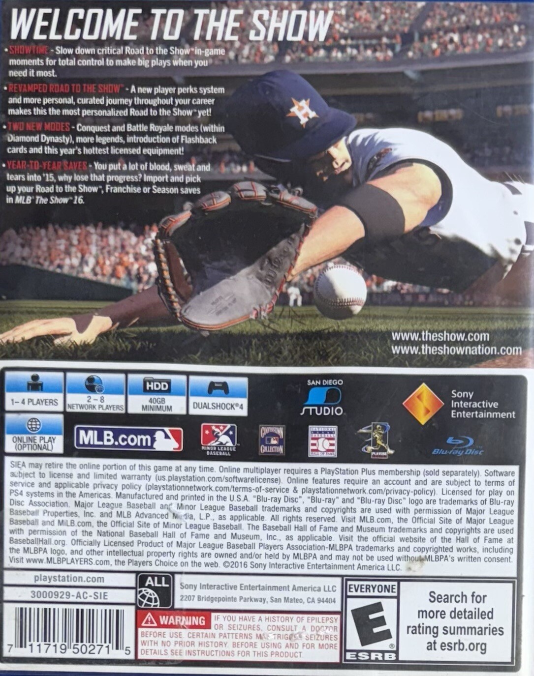 MLB: The Show 16 (Sony PlayStation 4, 2016)