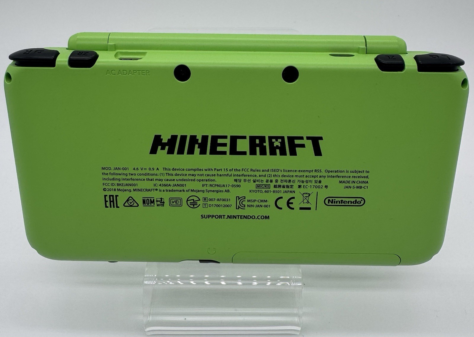 Nintendo New 2DS LL Minecraft Creeper Edition-4gb-Box, matching SN, & Charger