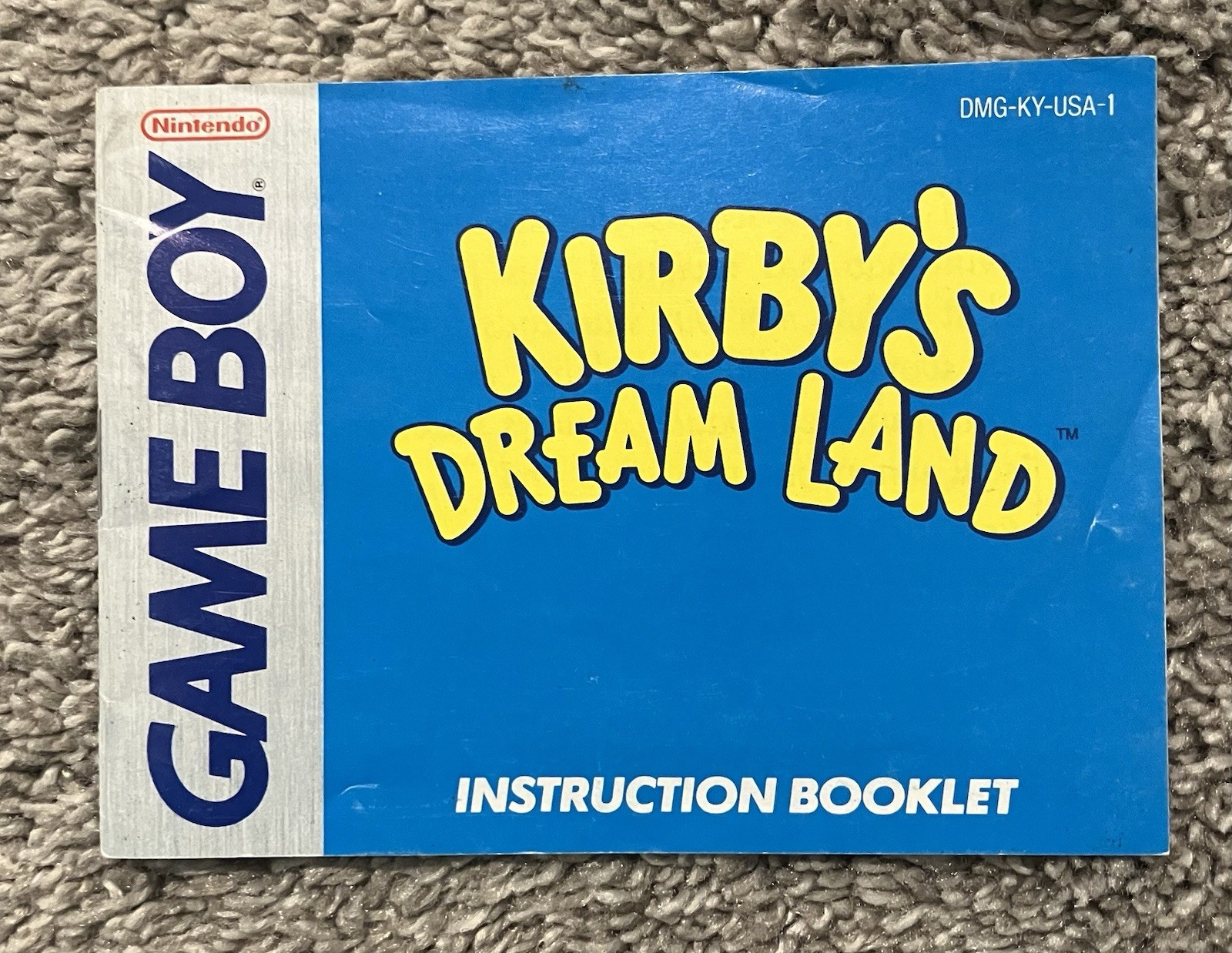 Kirby’s Dream Land (Nintendo Game Boy, 1992) with Instruction Manual GB Original
