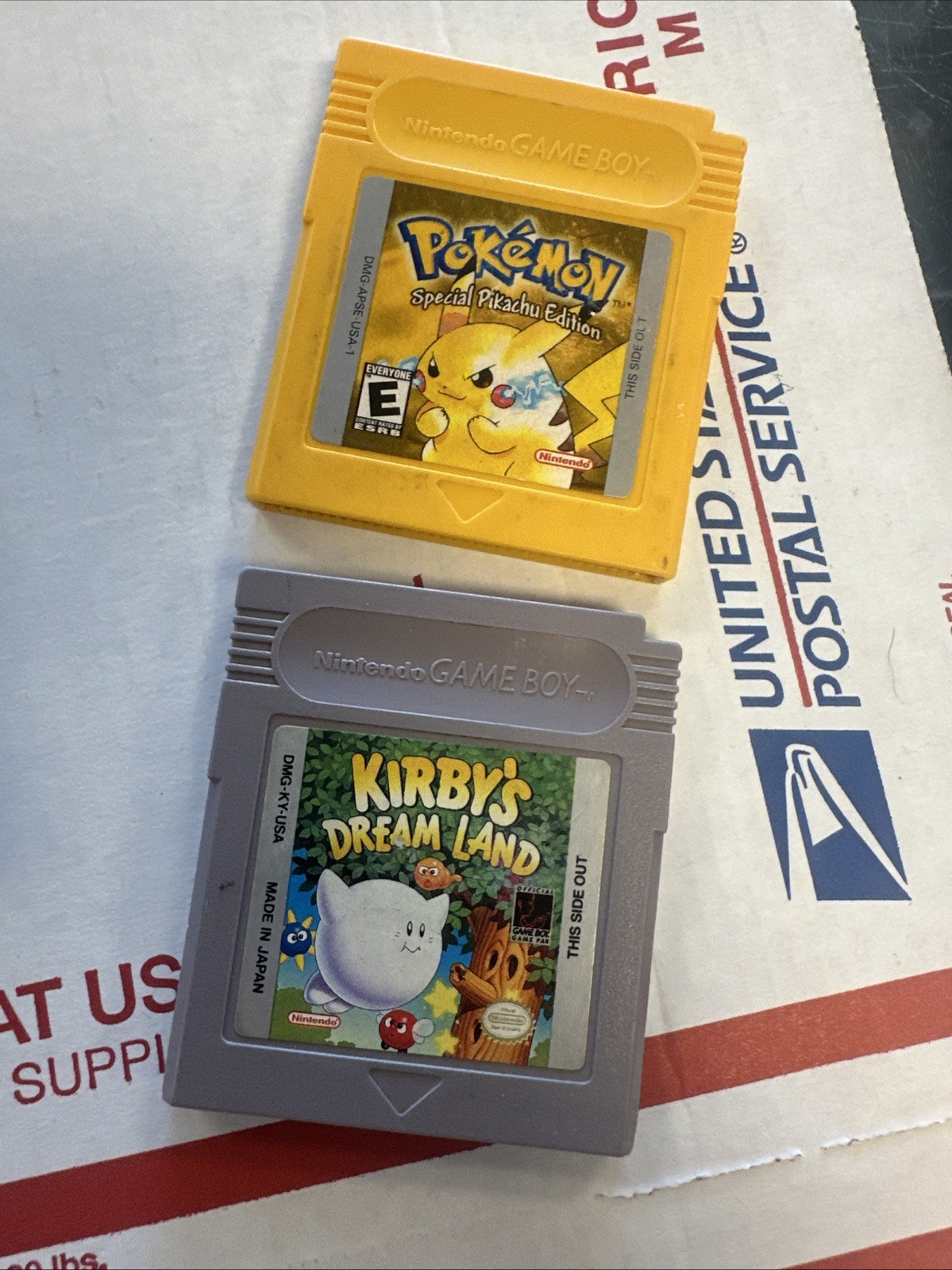 Nintendo Game Boy Advance SP Silver AGS-001 W/ Pokemon Pikachu Edition & Kirby!