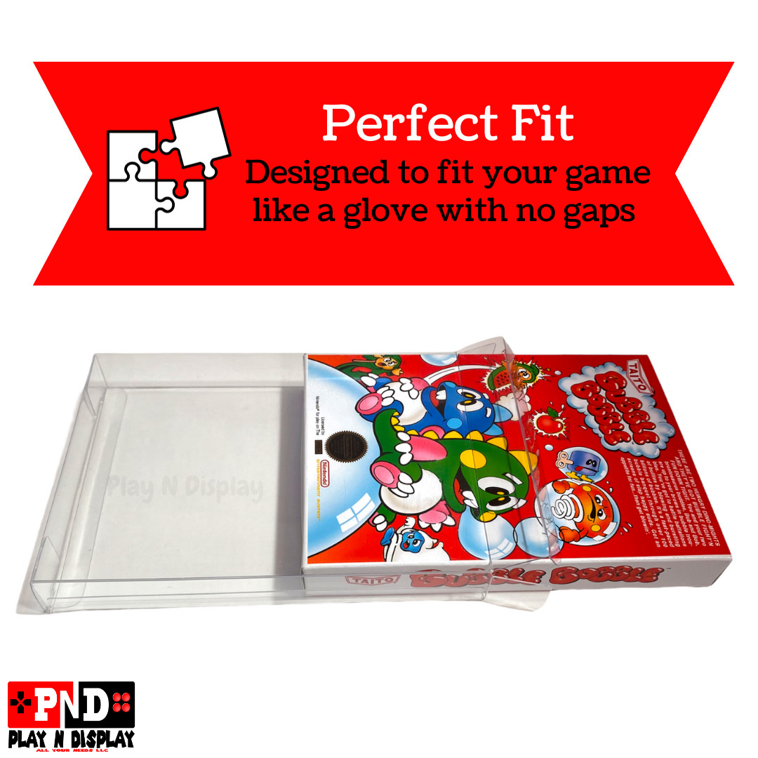 1 NES Nintendo Box Protectors Clear Plastic Display Case Sleeve Storage Thick