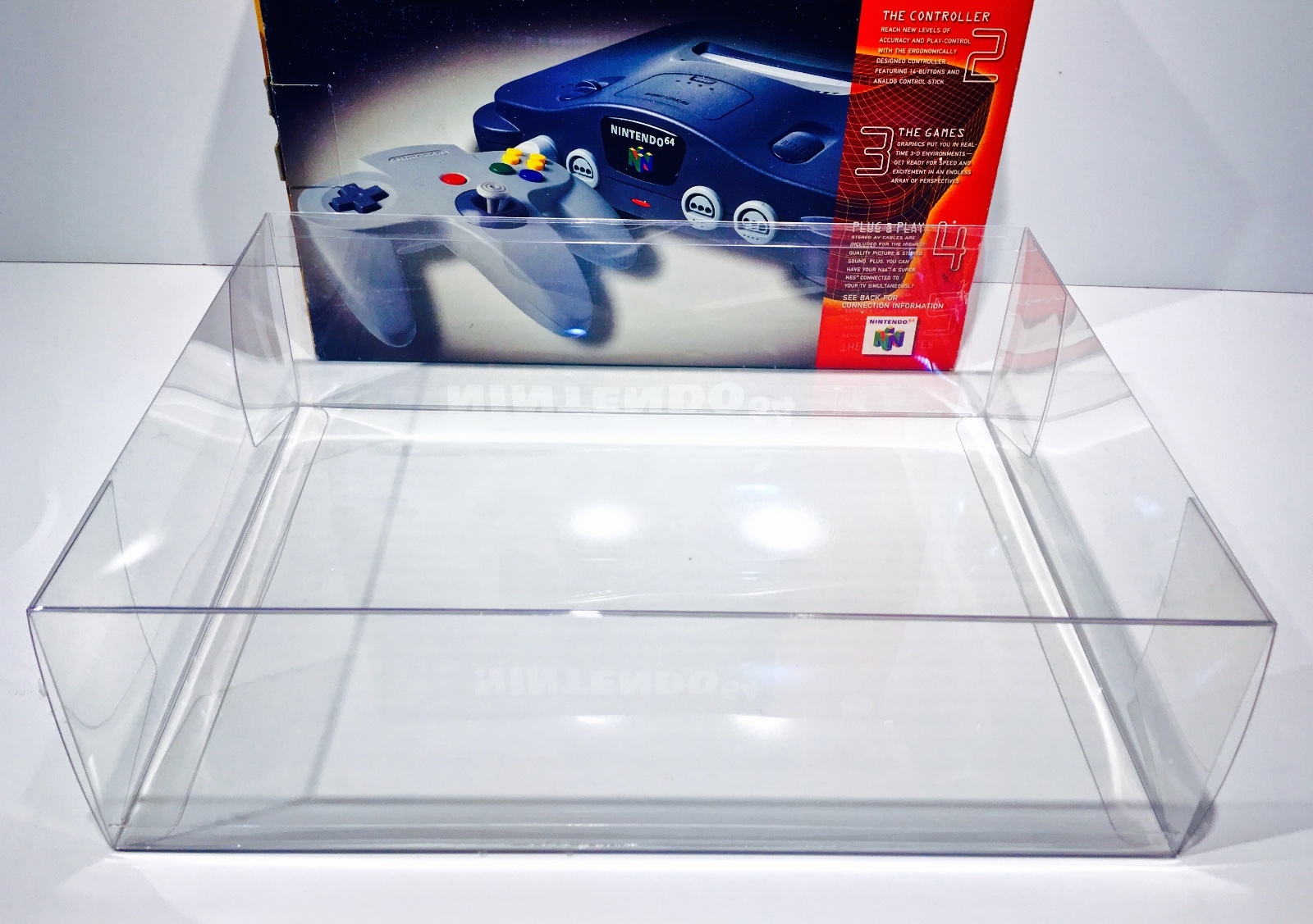 1 Clear Console Box Protector N64 Main Size Does Not fit Funtastic! Nintendo 64