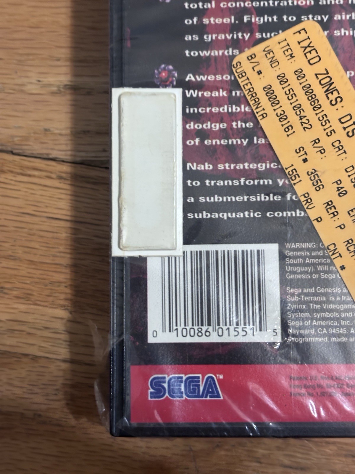 Sub Terrania Sega Genesis Brand New Sealed Old Kmart Stock See Pics