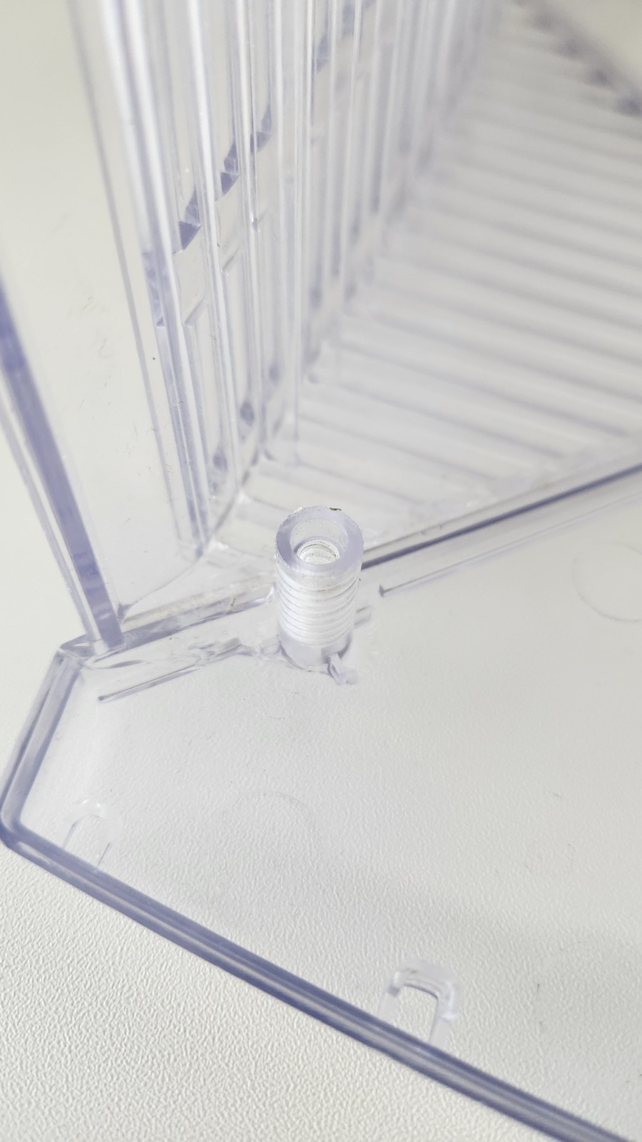 Original Xbox Clear Plastic Ghost Case Lid Upper Shell Read