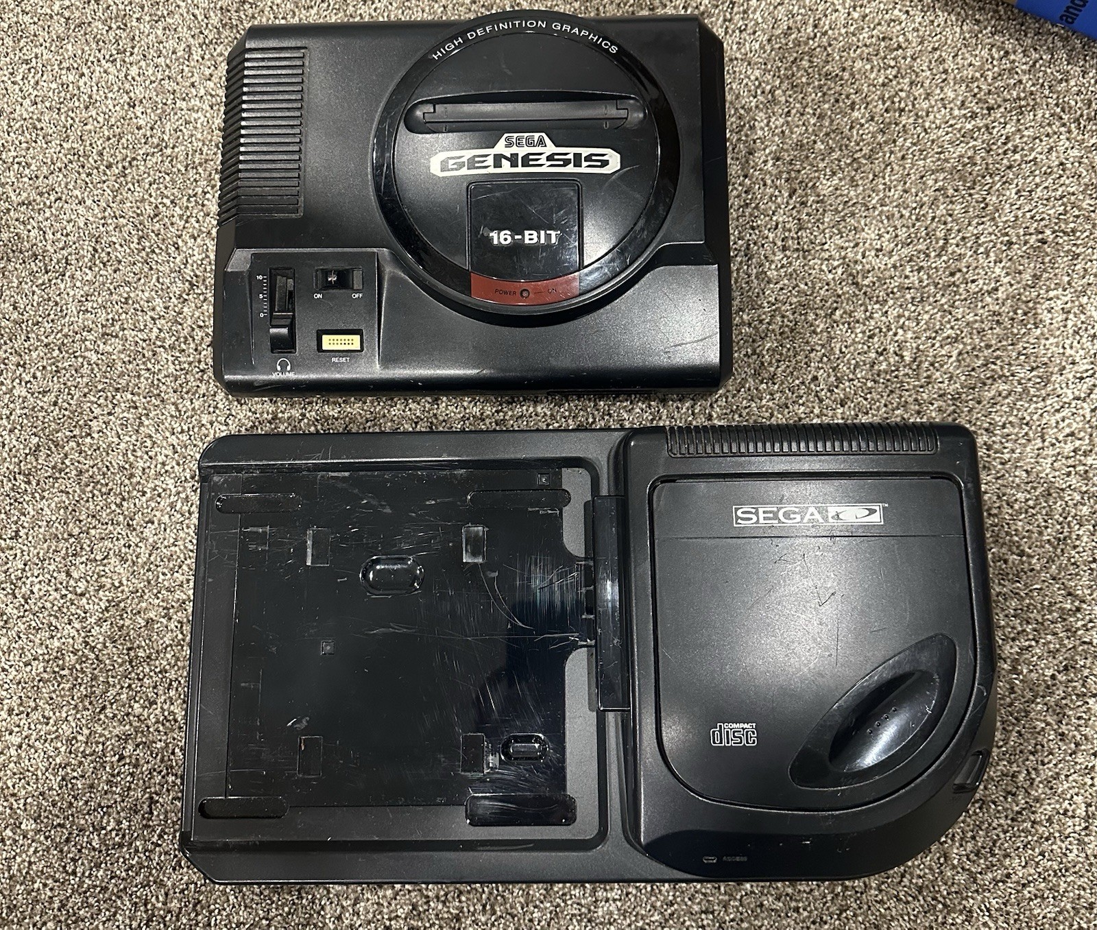 SEGA CD model 2 with SEGA Genesis 16-Bit Home Console