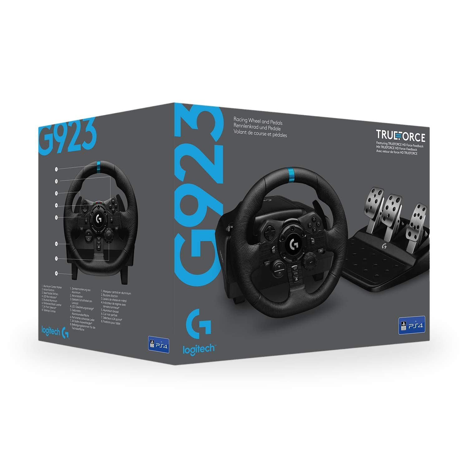 G923 Gaming Steering Wheel – High-Performance Pedals & TRUEFORCE Tech