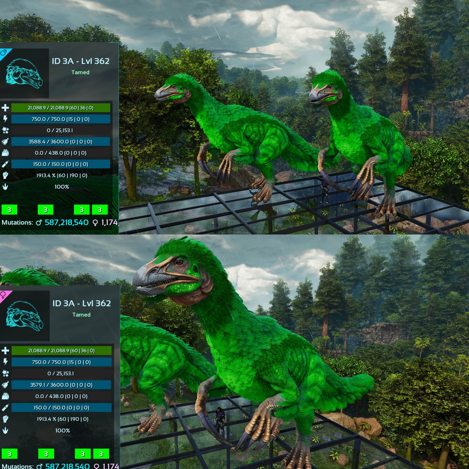 ASA PVE 🦖ARK Survival Ascended Therizinosaurus / Theri 1913Melee Imprinted
