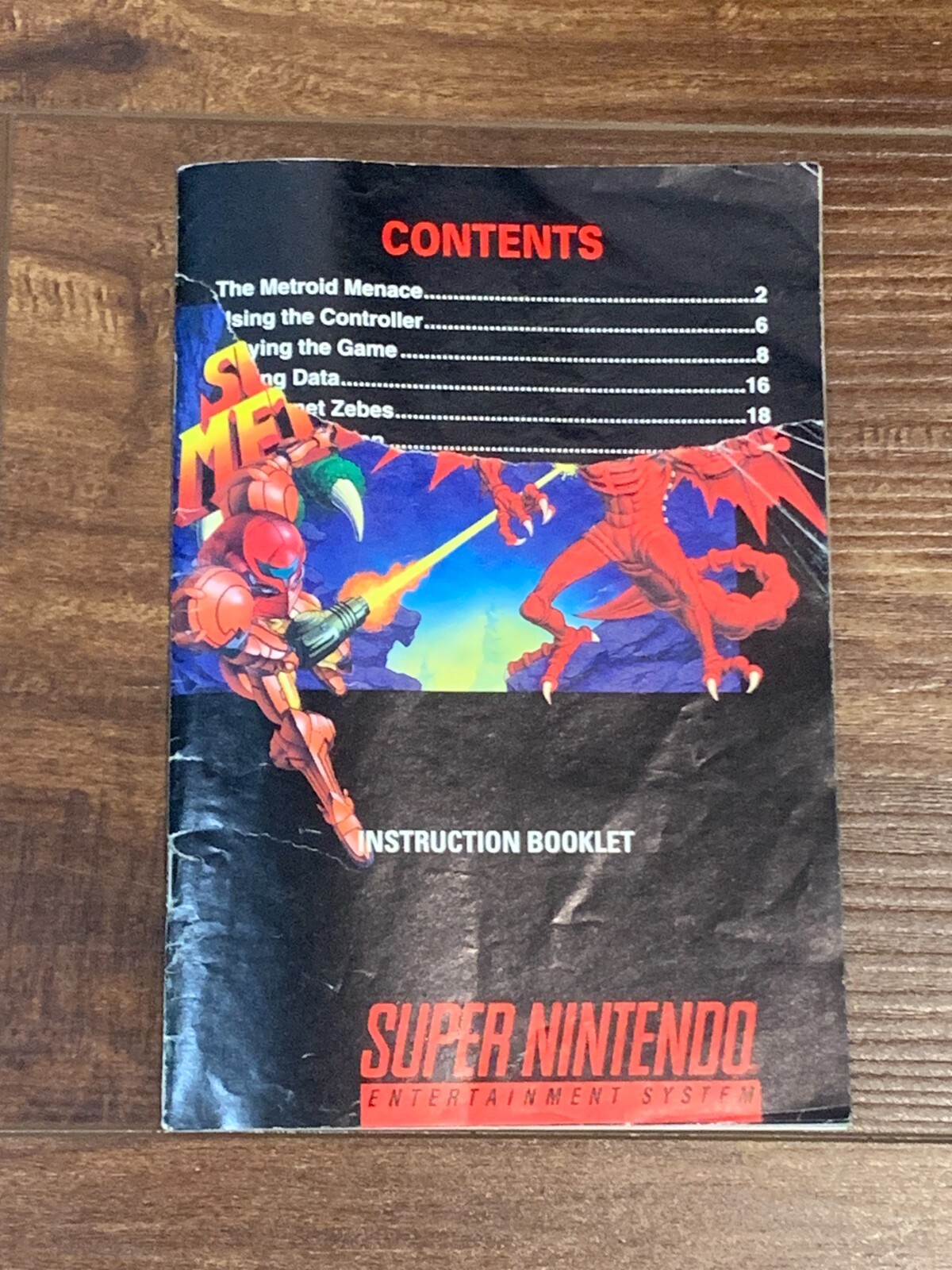 Super Metroid SNES Super Nintendo Instruction Manual Only
