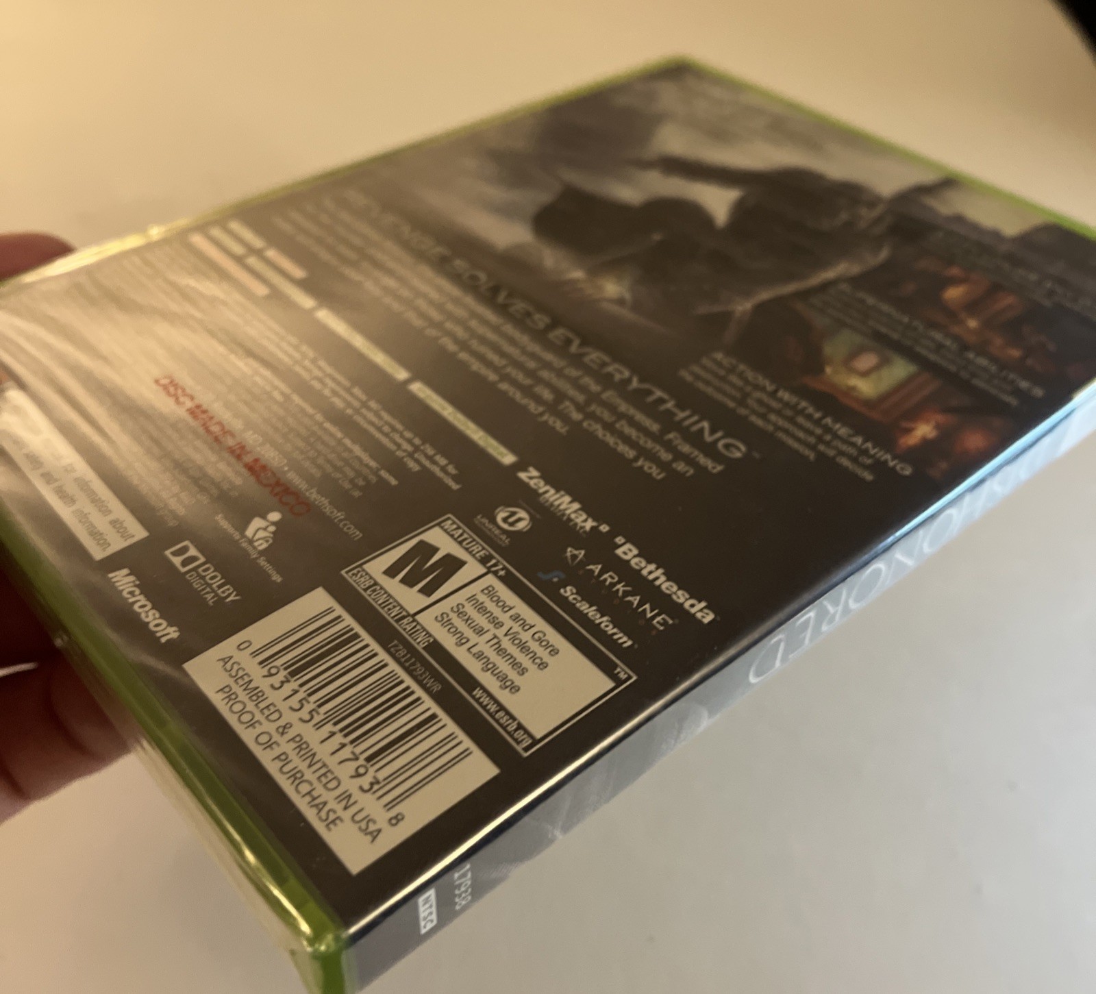 Dishonored (Microsoft Xbox 360, 2012) Brand New/Sealed. Ships Fast!