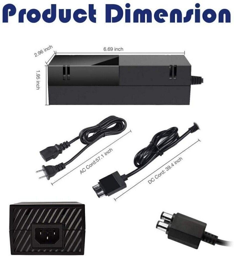 12V AC for XBOX ONE Adapter Brick Charger Console Power Supply Cord Cable