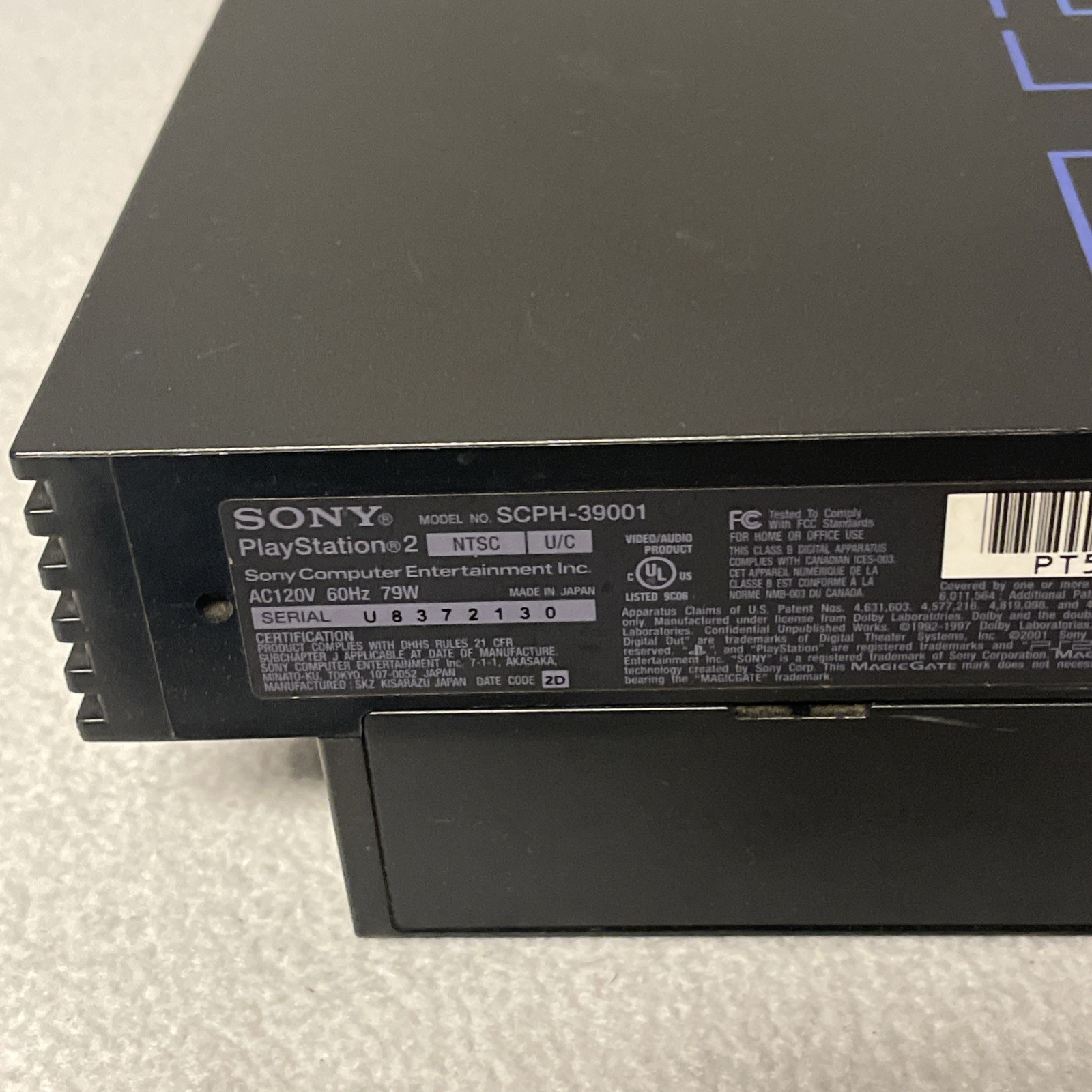 Sony PlayStation 2 PS2 Fat Console with OEM HDD AND Cords + Controller Tested!