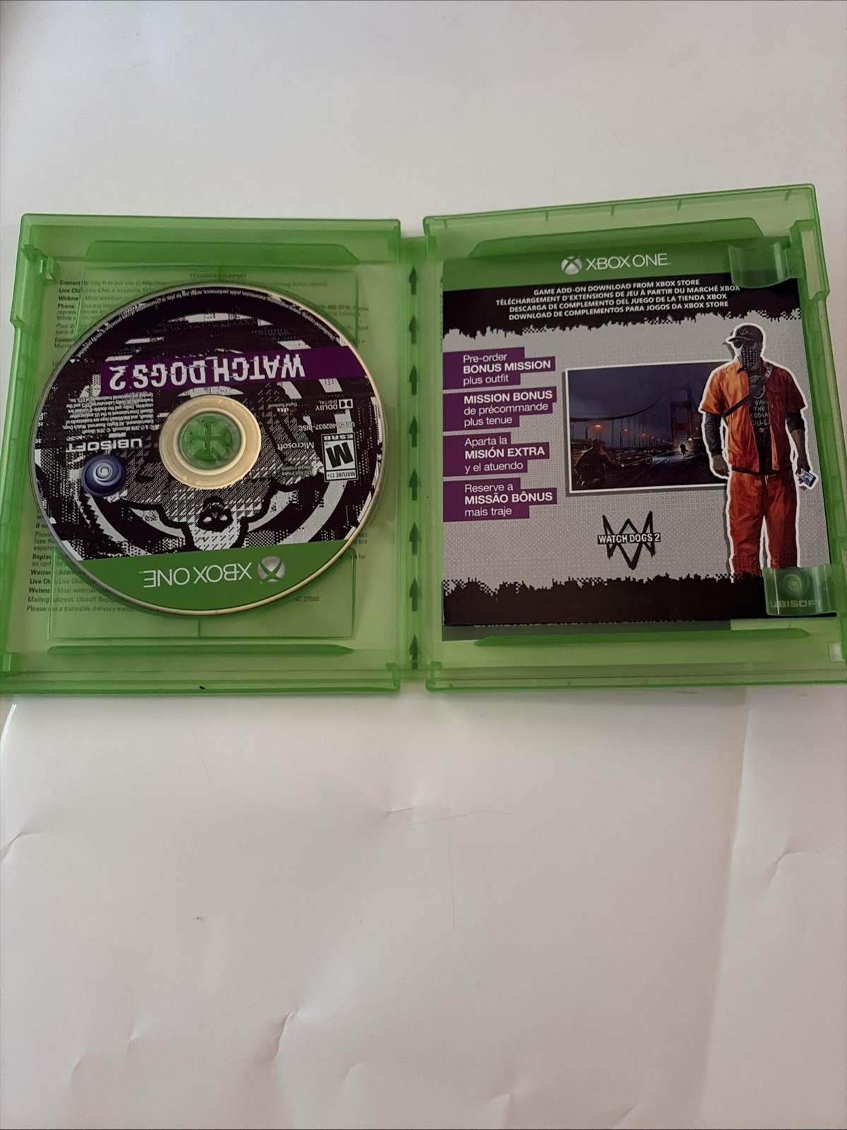 Watch Dogs 2 Xbox One Untested Complete