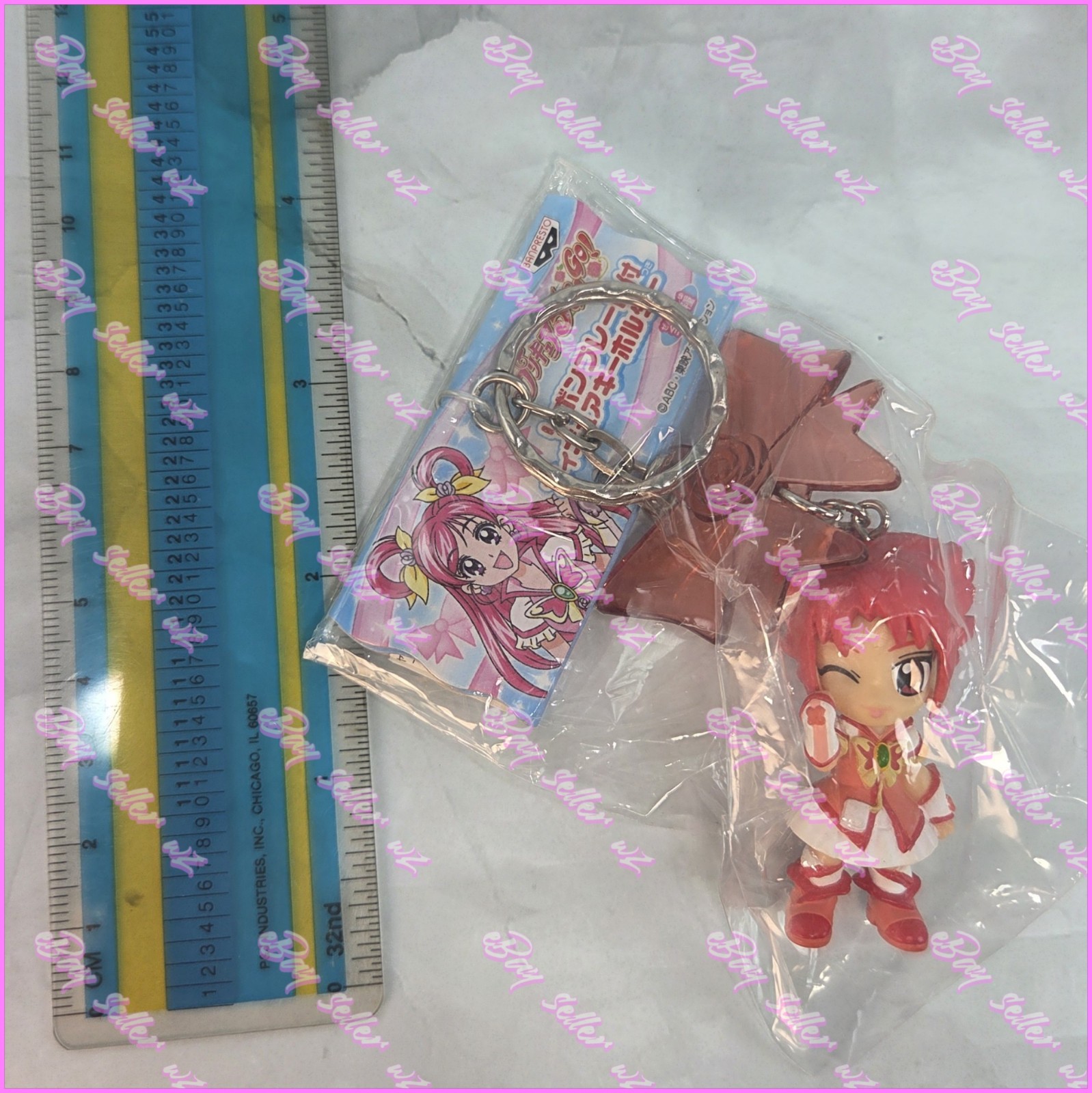 Cure Rouge Ribbon Plate Figure Keychain Strap Pretty Cure Yes Precure 5 Go Go