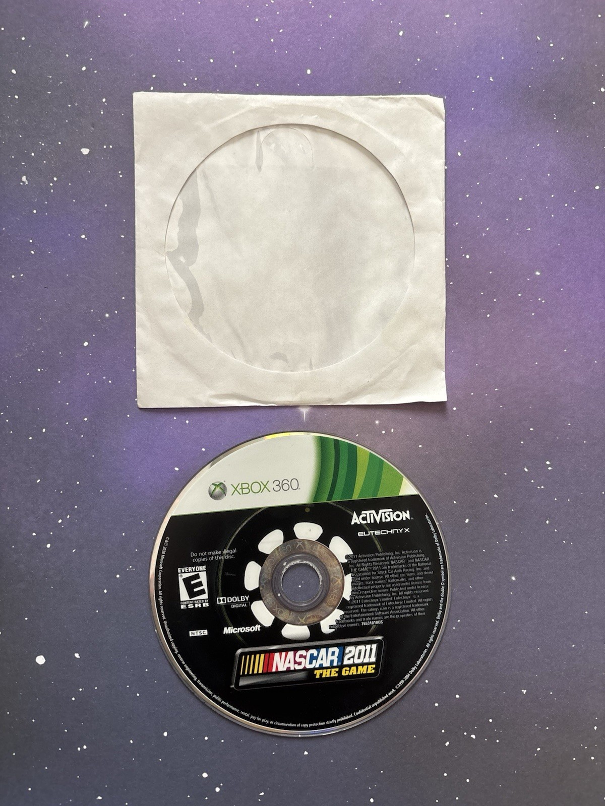 NASCAR 2011 for Xbox 360, Manual and Disc Only, Tested and Working