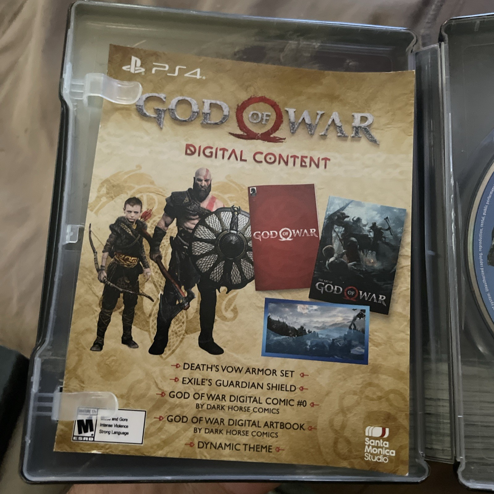 God of War Steelbook Edition (PS4, 2018) w/ Game Disc
