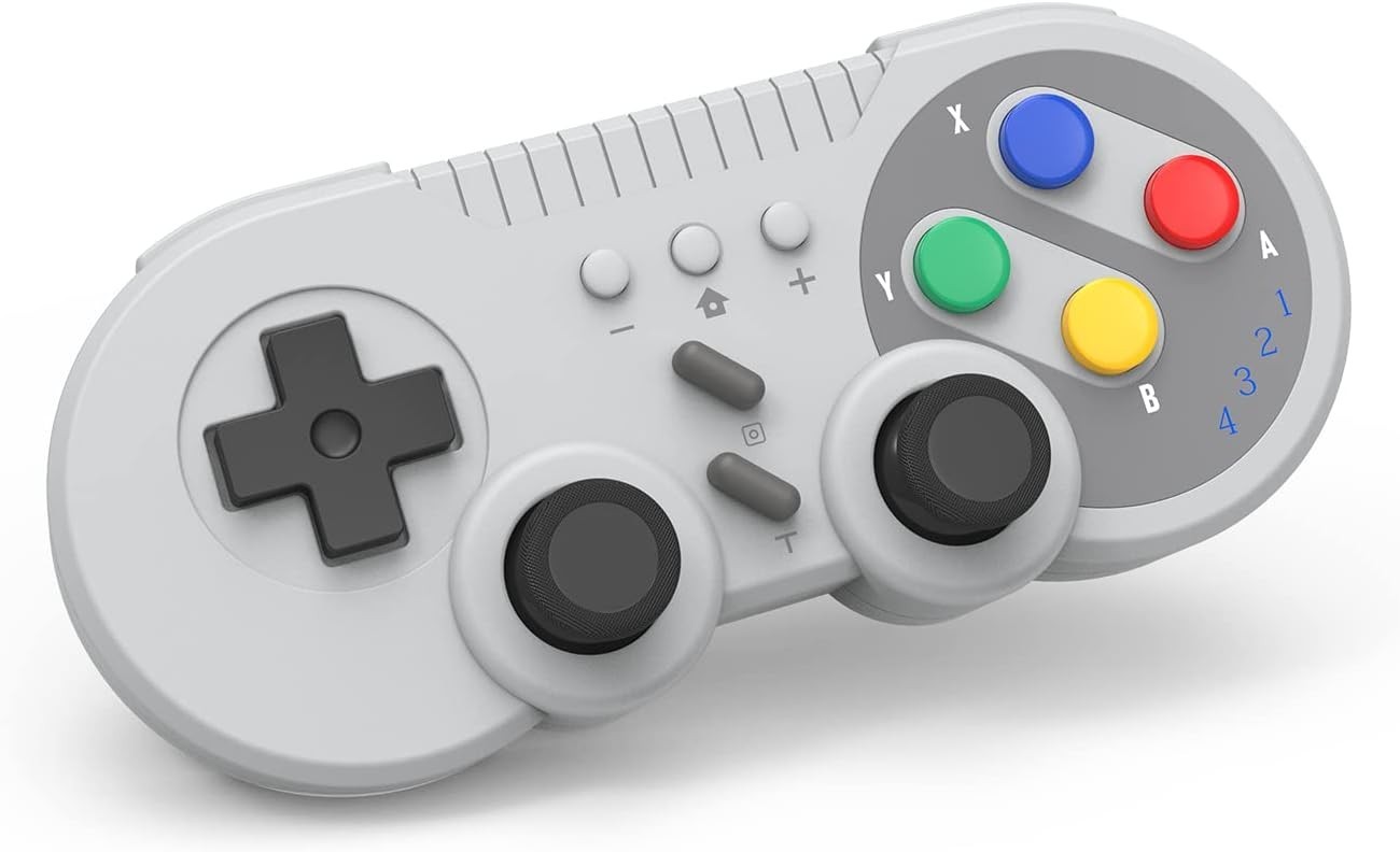 Wireless Switch Gamepad Gray with Motion Vibration Turbo for NS PC – Classic …