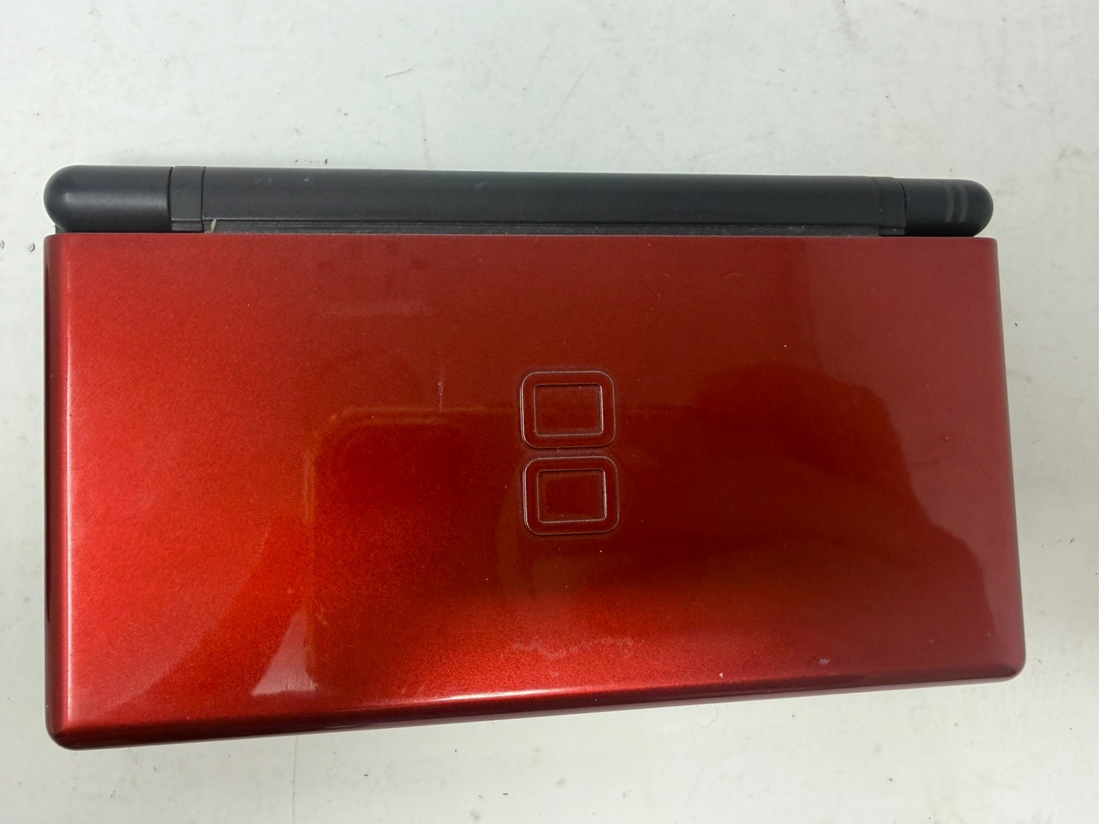 Nintendo DS Lite Crimson Black Model USG-001 Handheld System With Charger Works