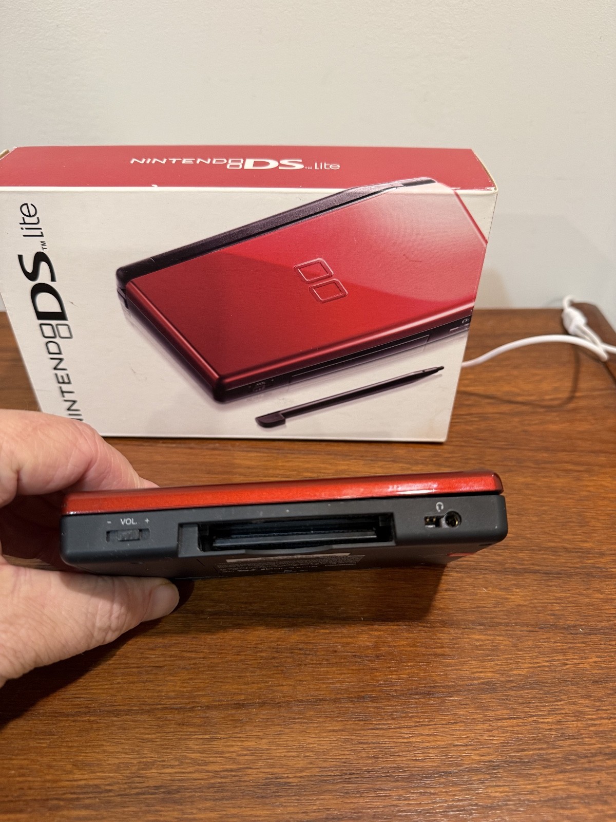 Nintendo DS Lite Red/Black Console In Box Tested Great Condition w/ Accessories