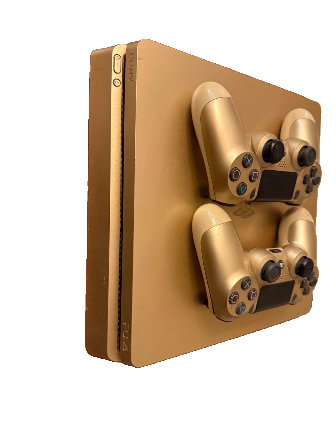 GOLD Sony PlayStation 4 Slim 1TB Gold Console w/ 2 Gold DualShock 4, 1080p