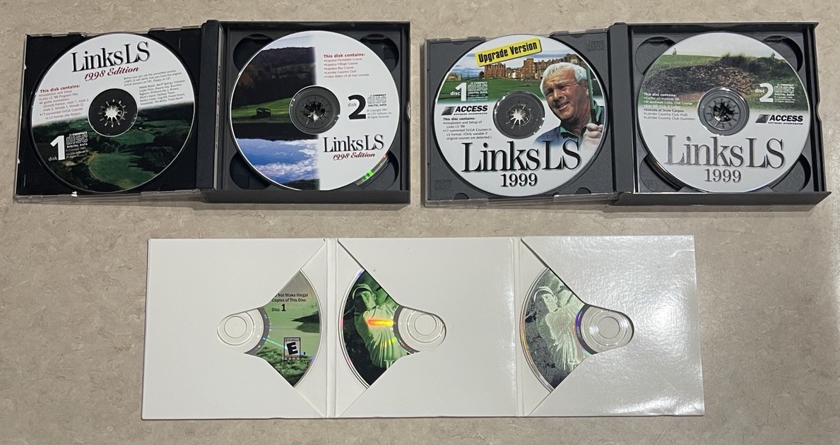 Links LS 1998, 1999, 2001 PC Golf Game Multiple Discs Tested Access Software