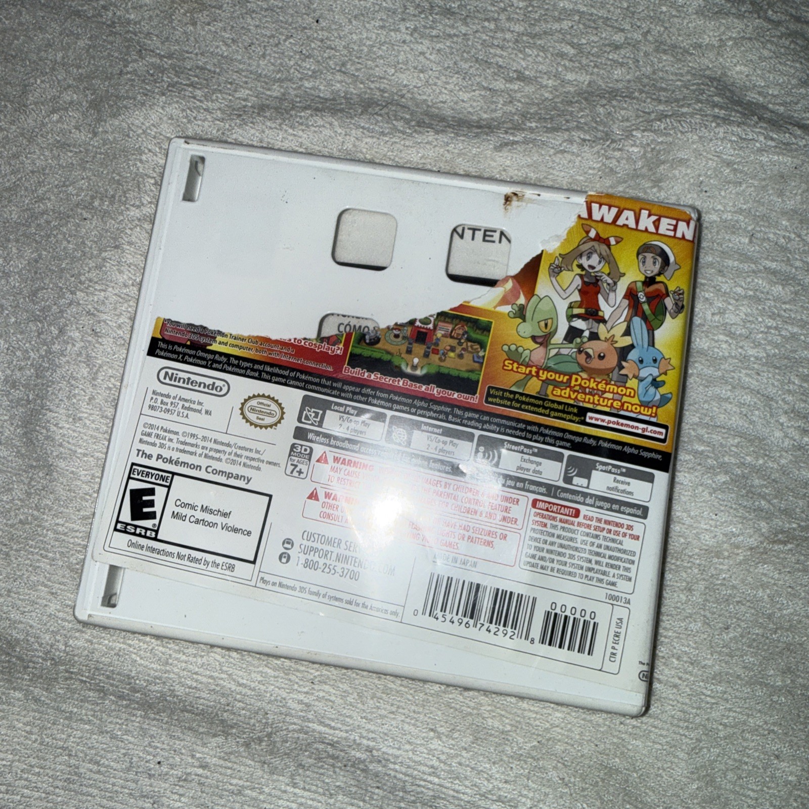 Nintendo 3DS Pokémon OMEGA Ruby Game Cartridge
