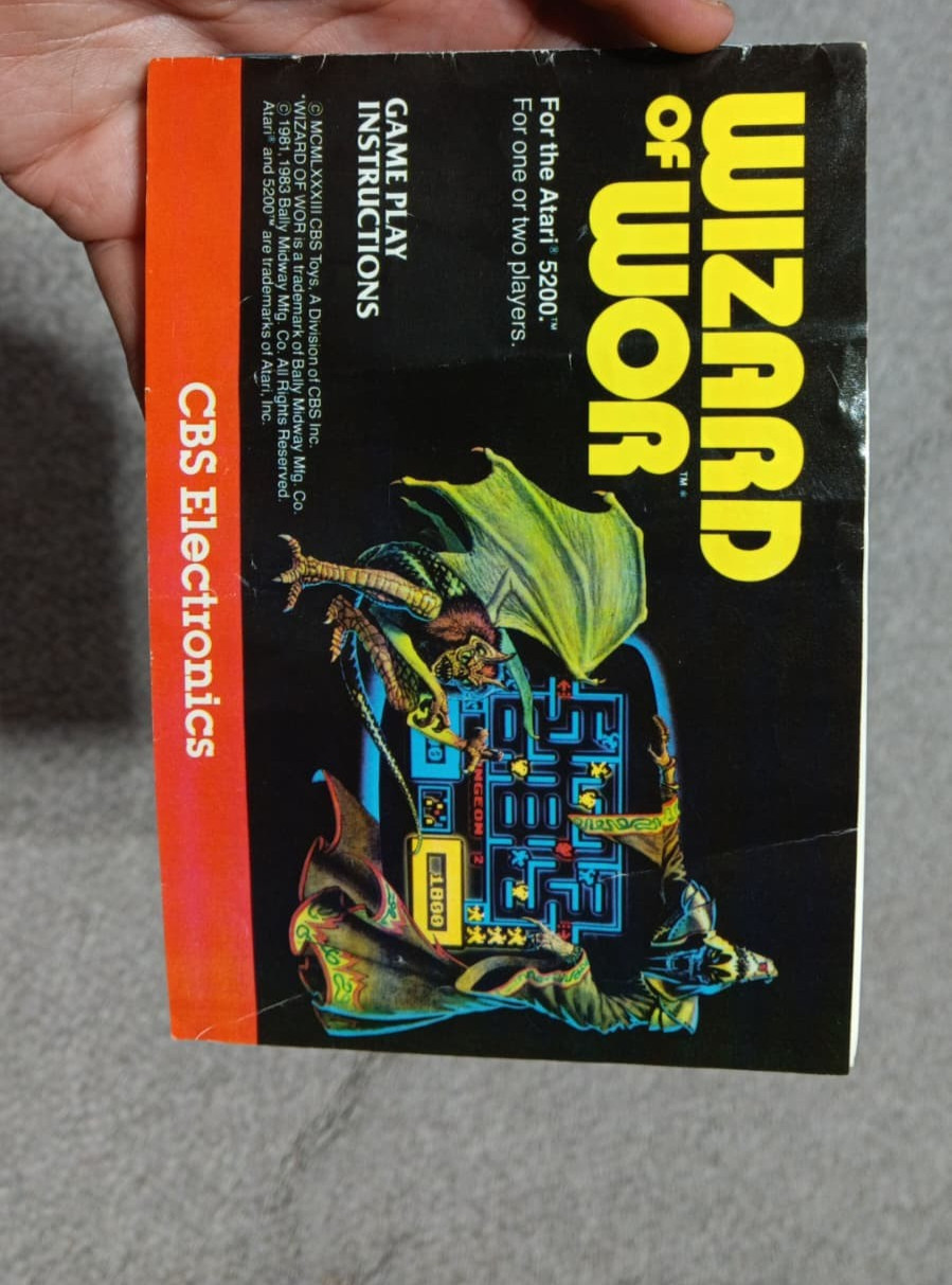 Wizard Of Wor (Atari 5200, 1984) With manual, box, and game!