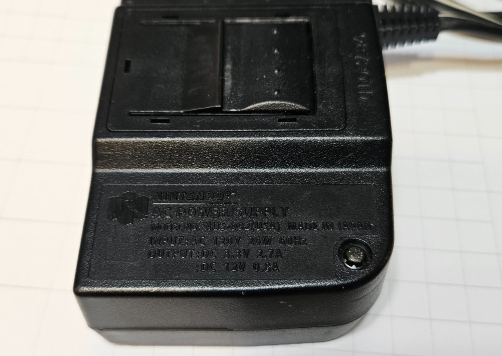 Nintendo 64 N64 Power Supply OEM AC Adapter NUS-002 TESTED WORKING & CLEANED!