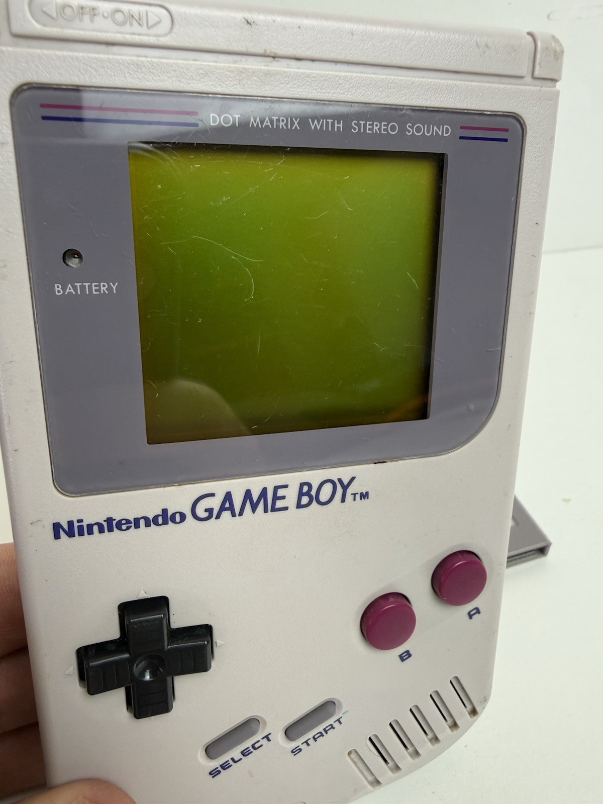 Original Nintendo Gameboy Console System Fully Working & Tetris! No Dead Lines!