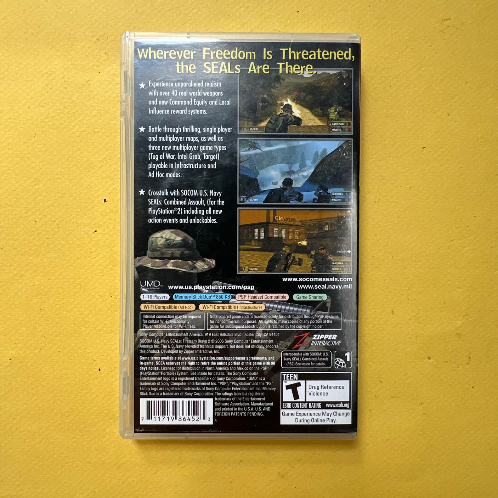 SOCOM U.S. Navy Seals Fireteam Bravo 2 PSP Greatest Hits Edition Video Game