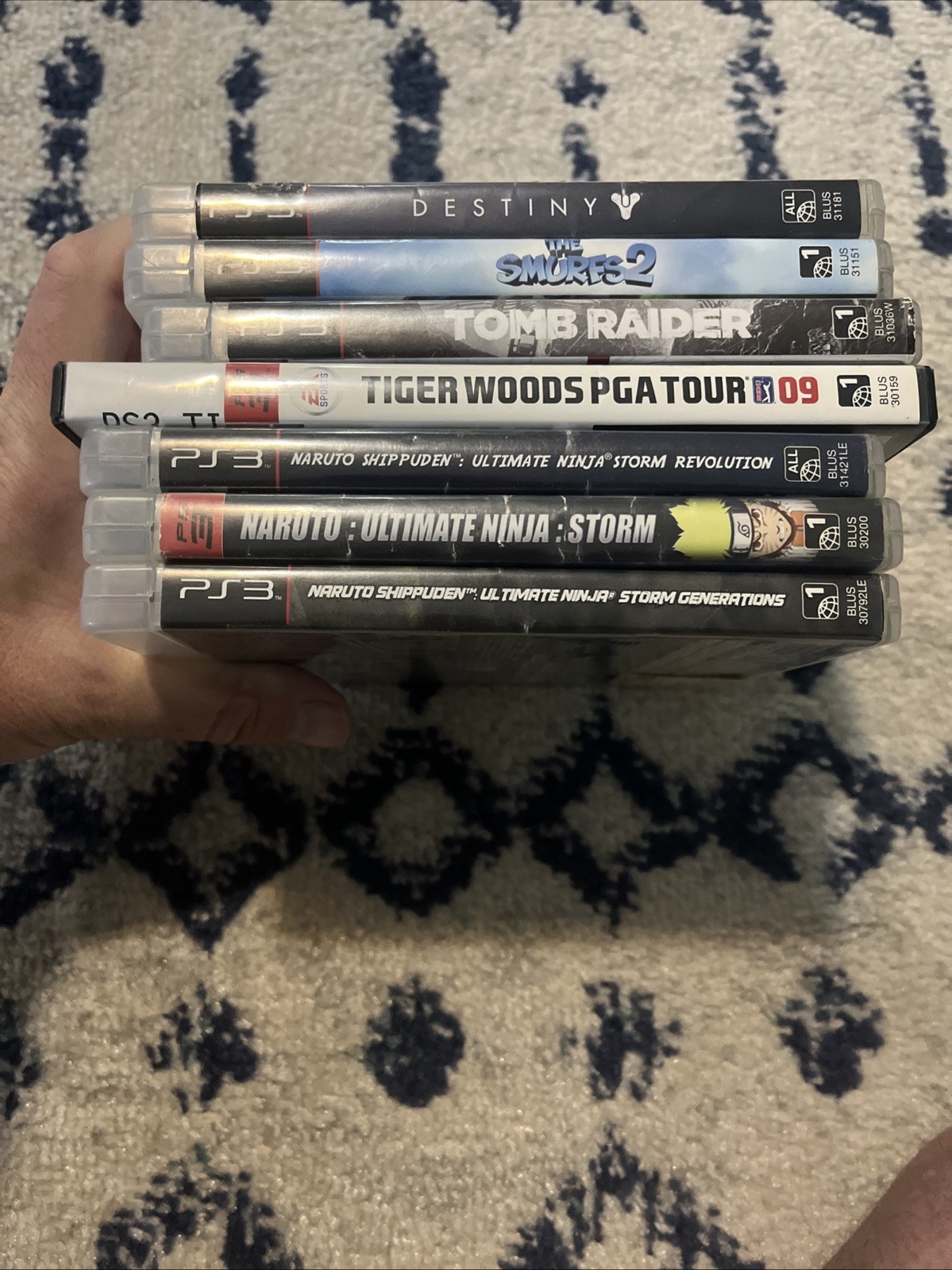 Sony PlayStation 3 Video Games Lot Of 7 The Smurfs 2, Naruto, Tomb Raider