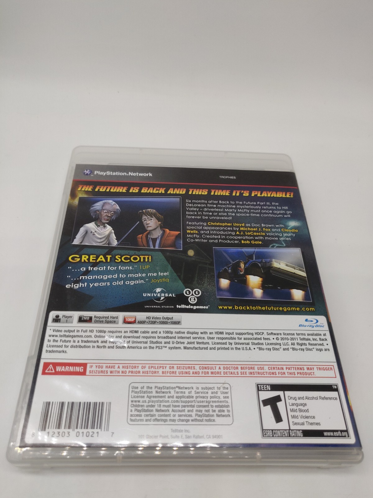 Back to the Future (Sony PlayStation 3 PS3, 2011) Game Inner Cracked Tested READ