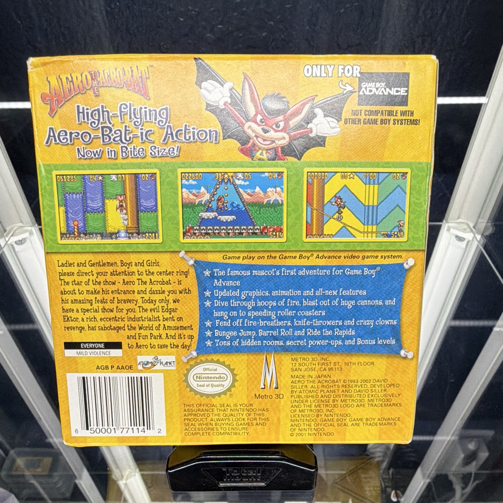 Metro 3D Aero the Acro-Bat Platformer Action (E) NTSC-U/C 2002 GBA