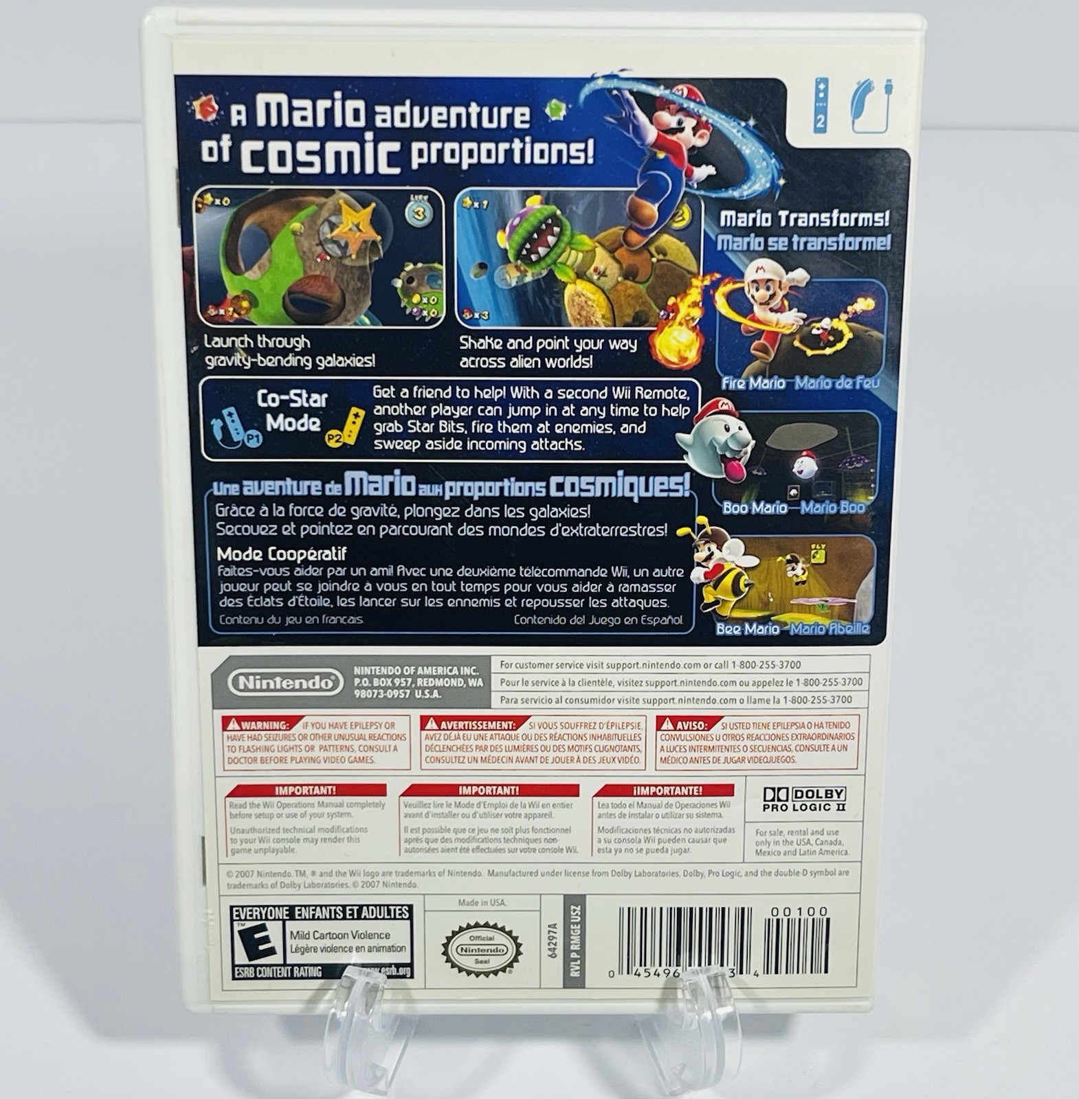 Super Mario Galaxy (Nintendo Wii, 2007) Complete In Box