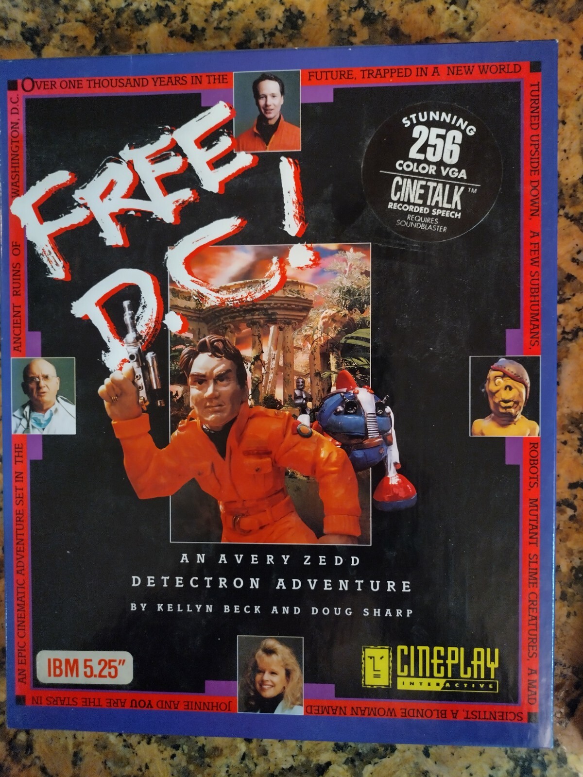 Free D.C! IBM Cineplay 5.25″ PC DC Human Zoo In Original Big Box w/ Poster VGC