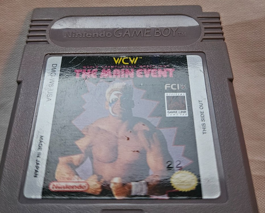 WCW The Main Event Wrestling Cartridge Only Authentic Nintendo Game Boy USA 1994