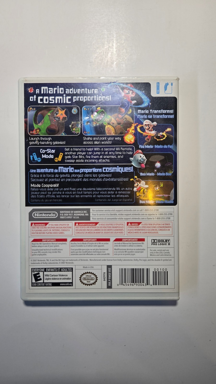 Super Mario Galaxy – Nintendo Wii used game CIB with case and manual