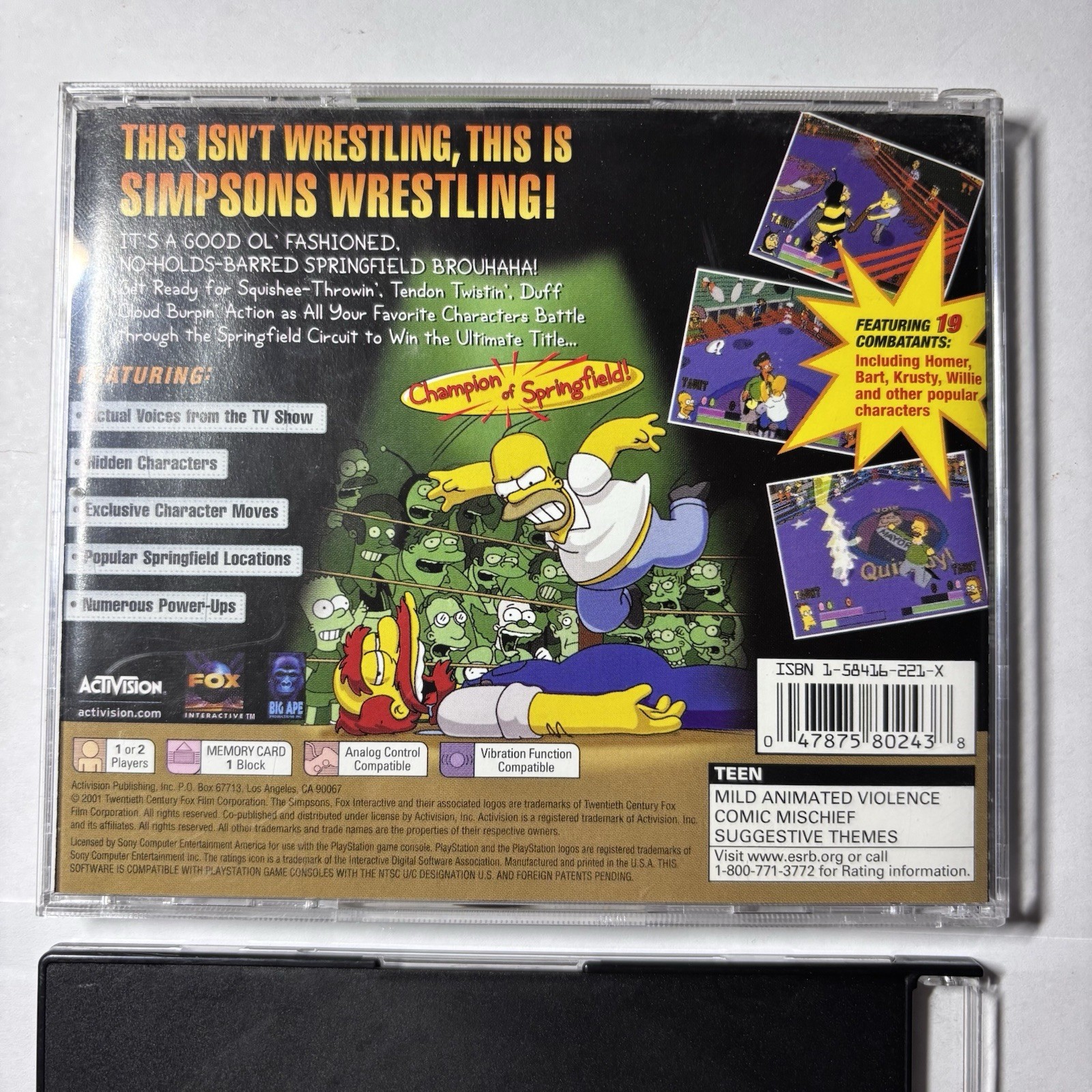 The Simpsons Wrestling PS1 CIB + The Simpsons Game PS2 Tested Working Lot