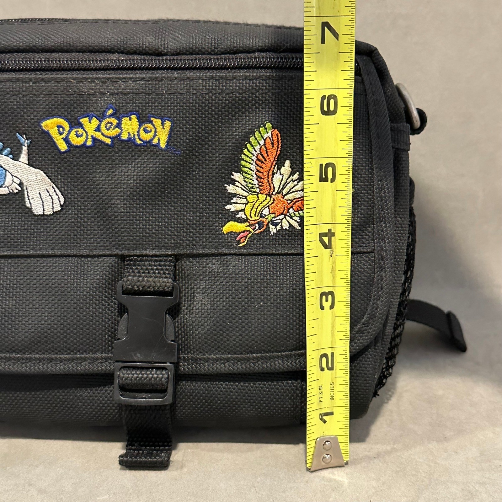 Vintage Nintendo Pokemon Lugia Ho-Oh Game Boy Color Bag Fanny Pack Black Canvas