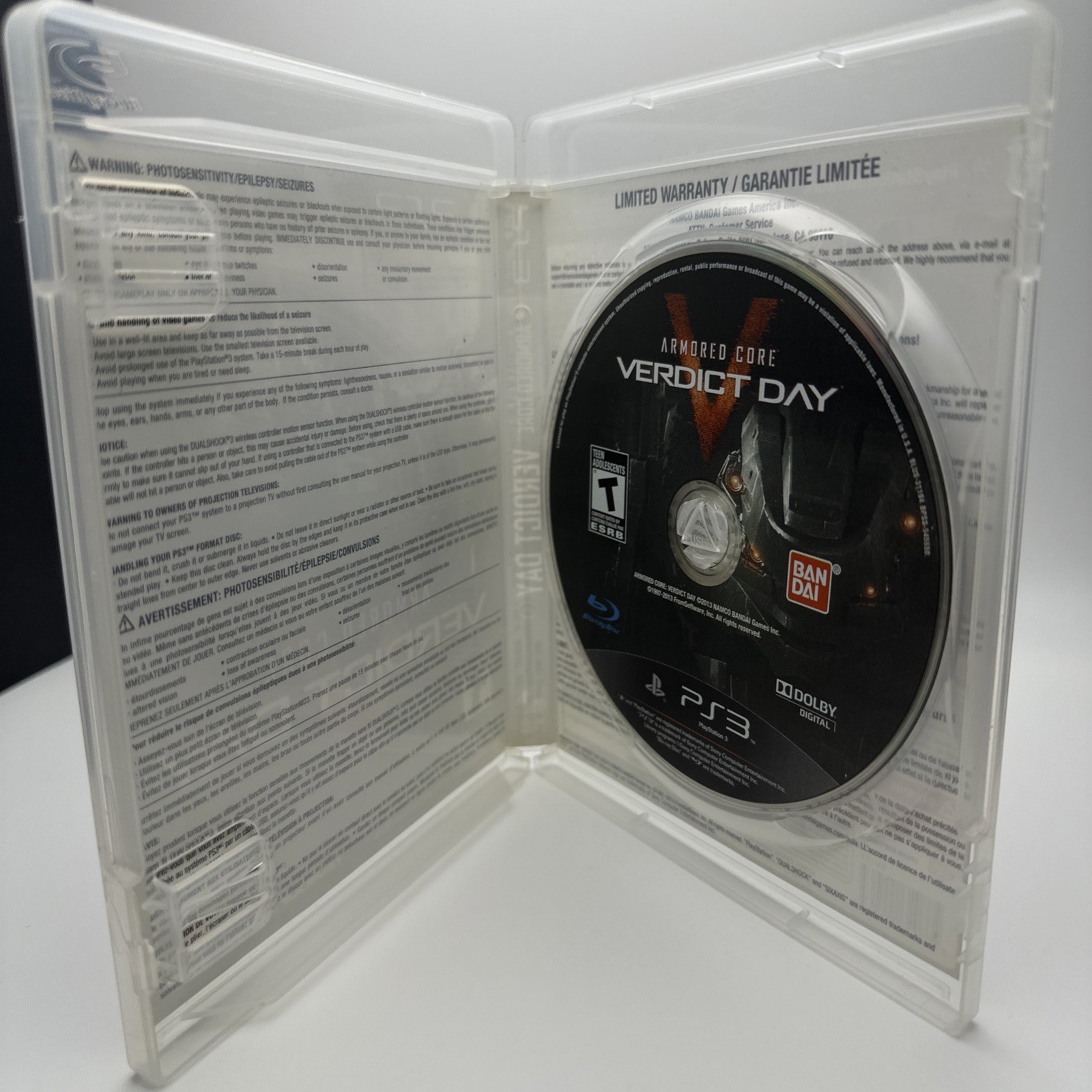 Armored Core Verdict Day PS3 NTSC-U *RARE* English Copy USA SELLER