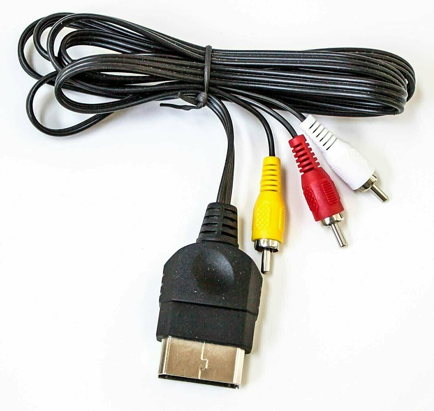 Audio AV RCA+AC Cable Power Supply Adapter Cord For Original XBox Console Game