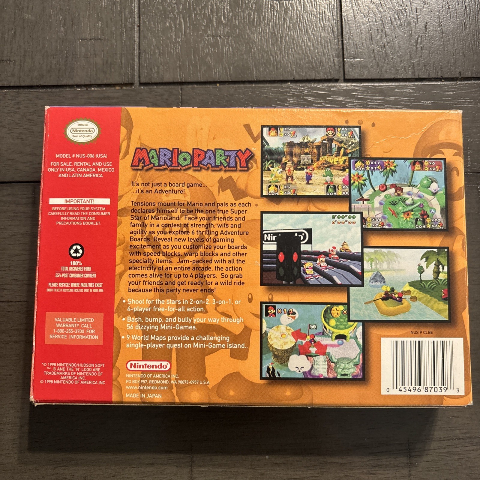 Mario Party 1 – N64 – Nintendo 64 CIB Complete very good condition